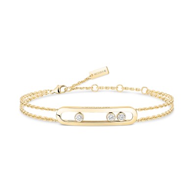 Bracelet Messika Move Classique en or jaune et diamants