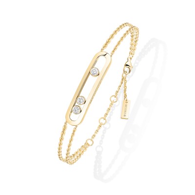 Bracelet Messika Move Classique en or jaune et diamants