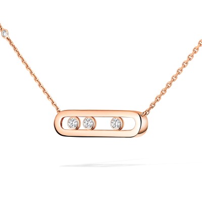 Collier Messika Baby Move Classique en or rose et diamants