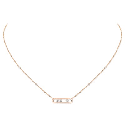 Collier Messika Baby Move Classique en or rose et diamants