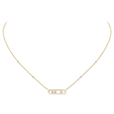 Collier Messika Baby Move en or jaune et diamants