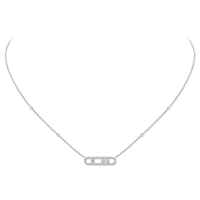 Collier Messika Baby Move Classique pavé en or blanc et diamants