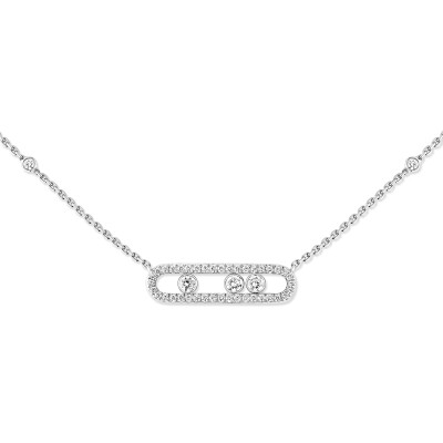 Collier Messika Baby Move Classique pavé en or blanc et diamants