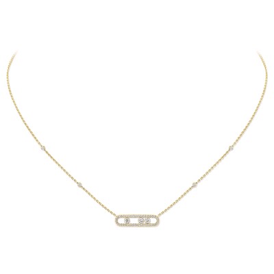 Collier Messika Baby Move Classique pavé en or jaune et diamants