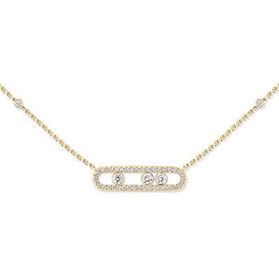 Collier Messika Baby Move Classique pavé en or jaune et diamants