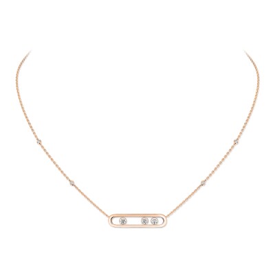 Collier Messika Move Classique en or rose et diamants