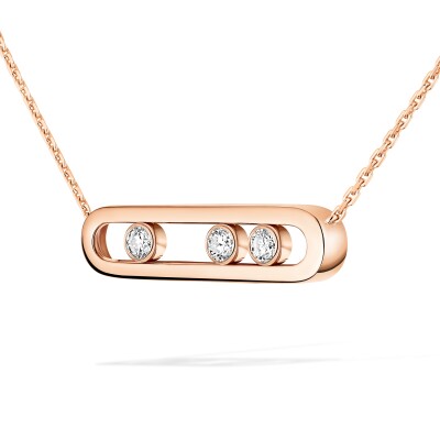 Collier Messika Move Classique en or rose et diamants