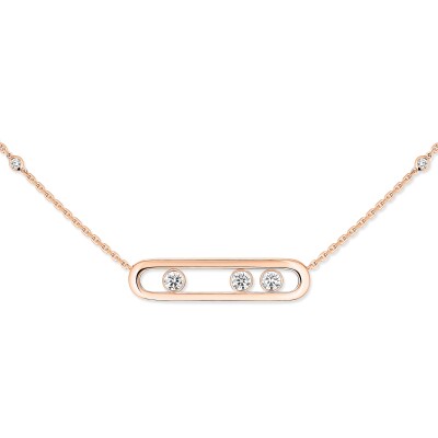 Collier Messika Move Classique en or rose et diamants