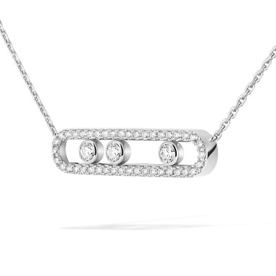 Collier Messika Move Classique pavé en or blanc et diamants
