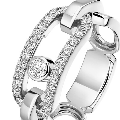 Bague Messika Move Link en or blanc et diamants