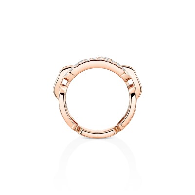 Bague Messika Move Link en or rose et diamants