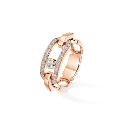 Bague Messika Move Link en or rose et diamants