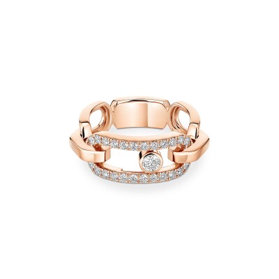 Bague Messika Move Link en or rose et diamants