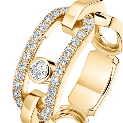 Bague Messika Move Link en or jaune et diamants