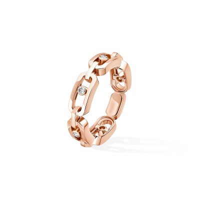 Bague Messika Move Link Multi en or rose et diamants