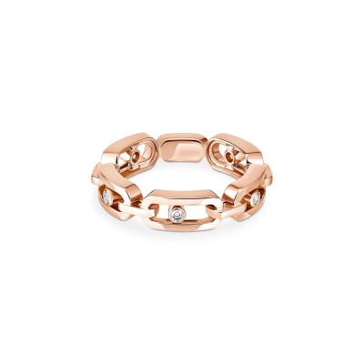 Bague Messika Move Link Multi en or rose et diamants