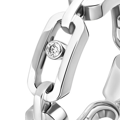 Bague Messika Move Link Multi en or blanc et diamants