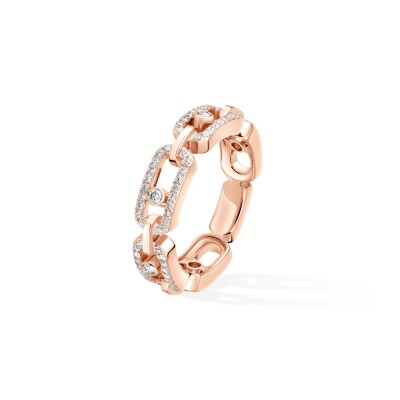 Bague Messika Move Link Multi pavée en or rose et diamants