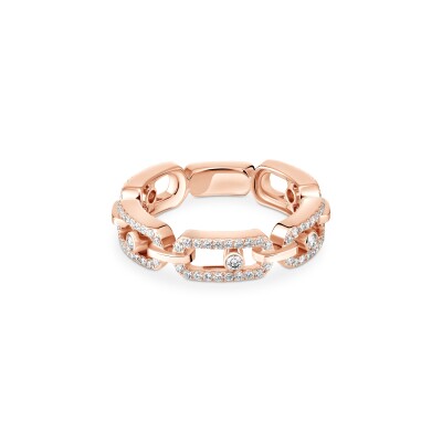 Bague Messika Move Link Multi pavée en or rose et diamants