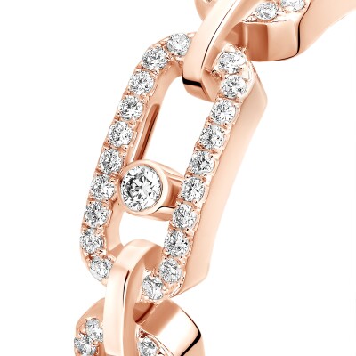 Bague Messika Move Link Multi pavée en or rose et diamants