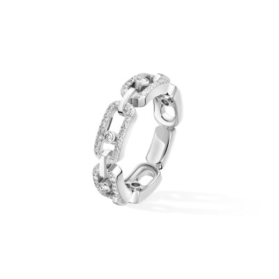 Bague Messika Move Link Multi pavée en or blanc et diamants