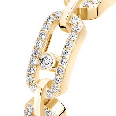 Bague Messika Move Link Multi pavée en or jaune et diamants