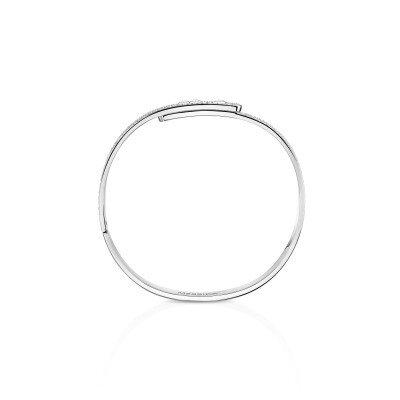 Bracelet bangle Messika Move Noa pavé en or blanc et diamants