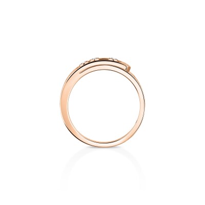 Bague Messika Move Noa ciselé en or rose et diamants
