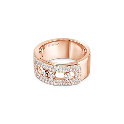 Bague Messika Move Noa GM pavée en or rose et diamants