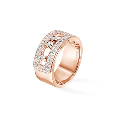 Bague Messika Move Noa GM pavée en or rose et diamants