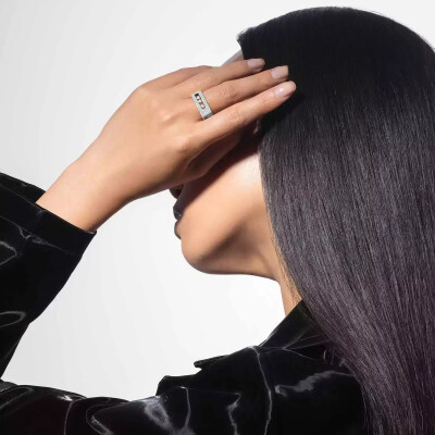 Bague Messika Move Noa GM pavée en or blanc et diamants