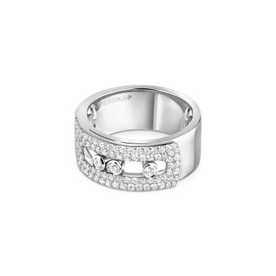 Bague Messika Move Noa GM pavée en or blanc et diamants