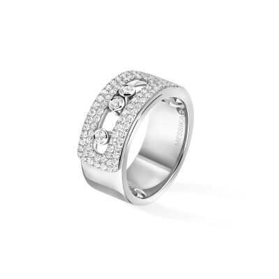 Bague Messika Move Noa GM pavée en or blanc et diamants