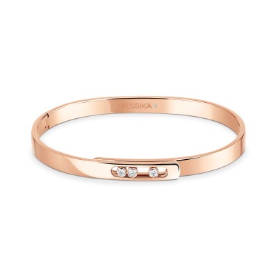 Bracelet bangle Messika Move Noa PM en or rose et diamants