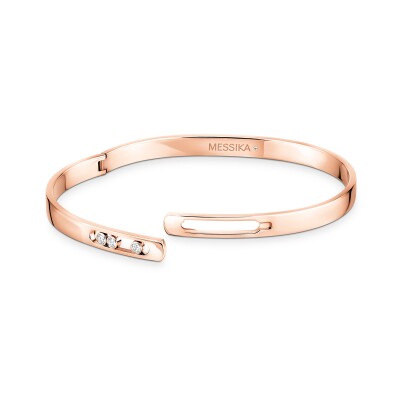 Bracelet bangle Messika Move Noa PM en or rose et diamants