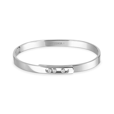 Bracelet bangle Messika Move Noa PM en or blanc et diamants