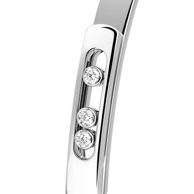 Bracelet bangle Messika Move Noa PM en or blanc et diamants