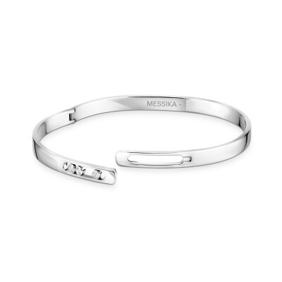 Bracelet bangle Messika Move Noa PM en or blanc et diamants