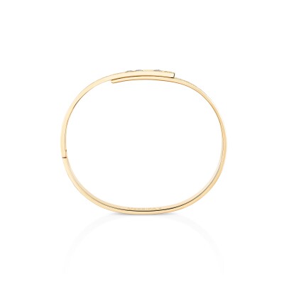 Bracelet bangle Messika Move Noa ciselé en or jaune et diamants
