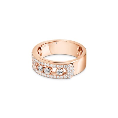 Bague Messika Move Noa pavée en or rose et diamants