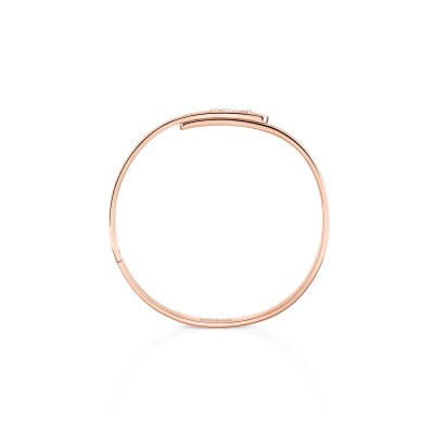 Bracelet bangle Messika Move Noa PM pavé en or rose et diamants