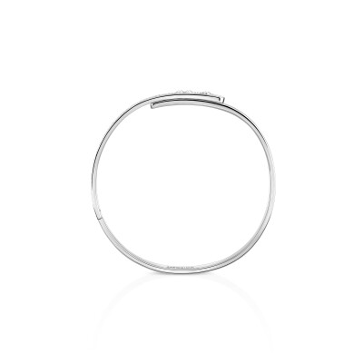 Bracelet bangle Messika Move Noa PM pavé en or blanc et diamants