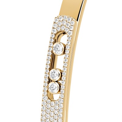 Bracelet bangle Messika Move Noa PM pavé en or jaune et diamants