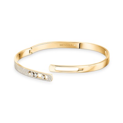Bracelet bangle Messika Move Noa PM pavé en or jaune et diamants