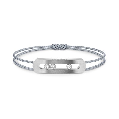 Messika Move Titanium cord bracelet, titanium and diamonds