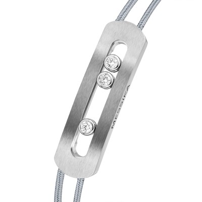 Messika Move Titanium cord bracelet, titanium and diamonds