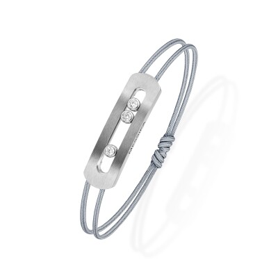Messika Move Titanium cord bracelet, titanium and diamonds
