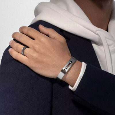 Bracelet Messika Move Titanium en titane et diamants