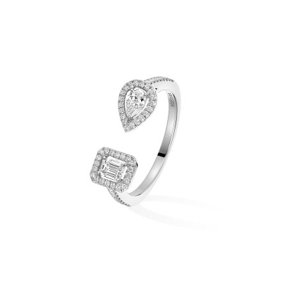 Bague Messika My Twin Toi & Moi en or blanc et diamants 2x0.15ct