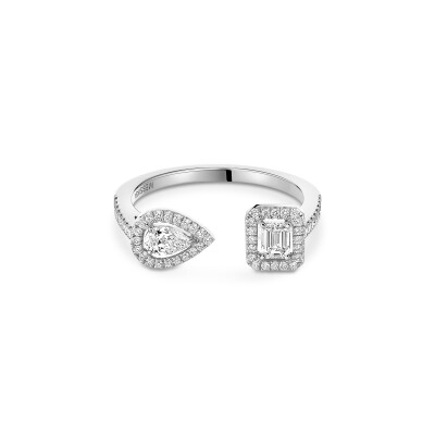 Bague Messika My Twin Toi & Moi en or blanc et diamants 2x0.15ct